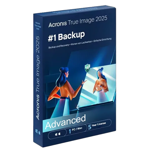 Acronis True Image | Advanced Subscription + 50GB Acronis Cloud Storage | 1 PC/MAC  | 5 Years