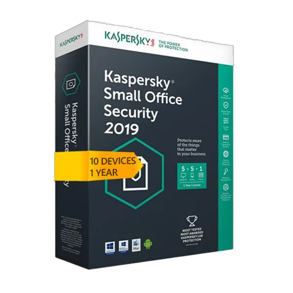 Kaspersky Small Office Security V8 for 10 desktop, 10 mobile, 1 server 1 YEAR EU