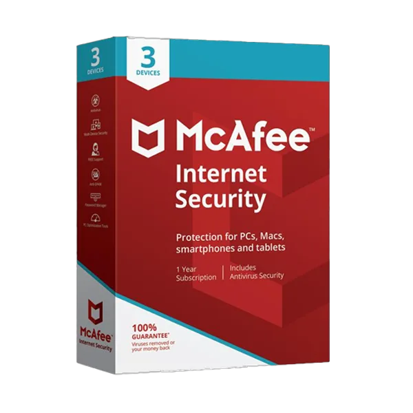 McAfee Internet Security  - 3 User 1 Year, Global