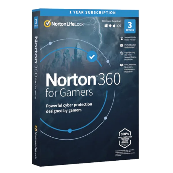 Norton 360 for Gamers 3-Device 1-Year,  EU